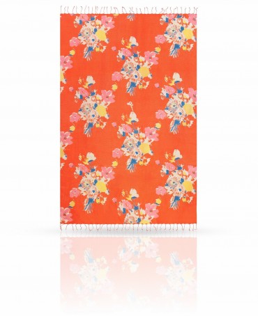 Палантин Женский S30-BRUSH.FLOWER/ORANGE